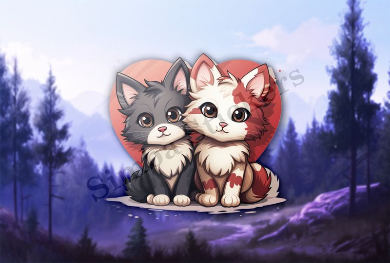 Cats in love