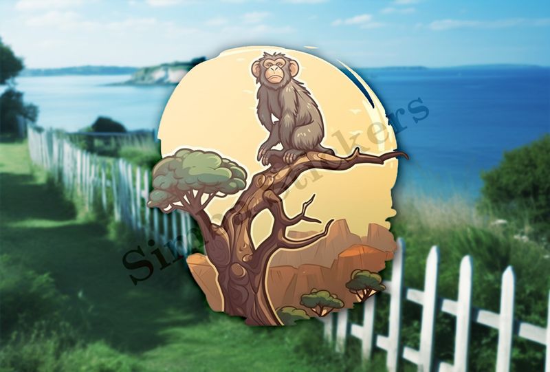Baboon in a tree