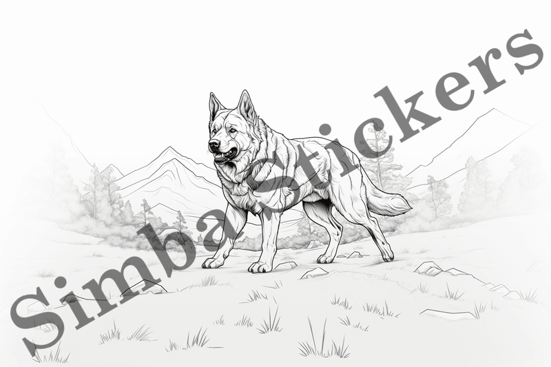 Colouring pages, Bundle of dogs, 10 images