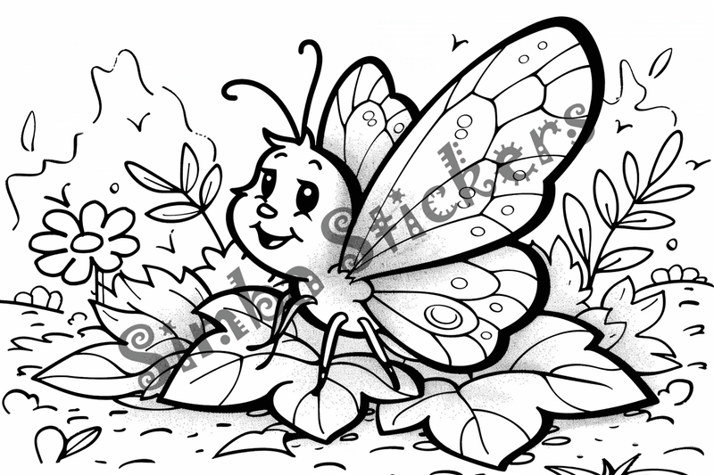 Colouring pages, bundle of butterflies, 50 images