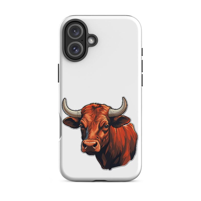 Tough Case for iPhone, Bull face, partial side view, bpor80