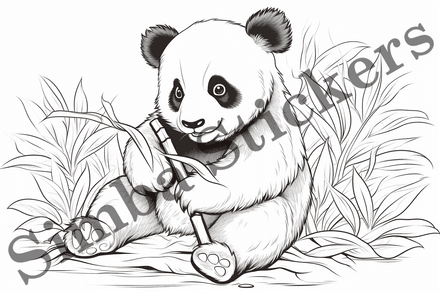 Colouring pages, bundle of pandas, 25 images, pvl2ro