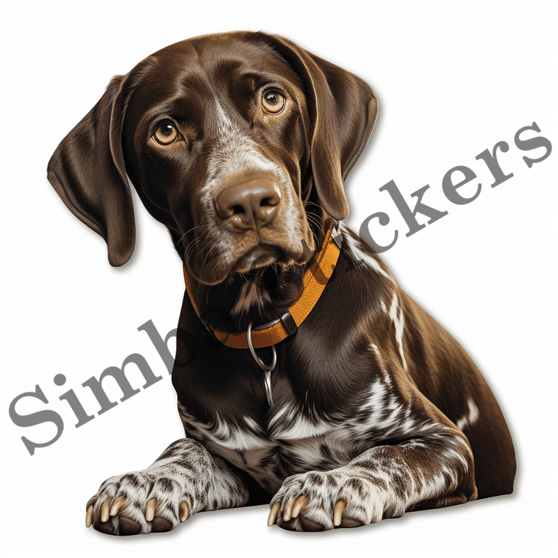 German Shorthaired Pointer dogs looking sorry, image set, 10 images