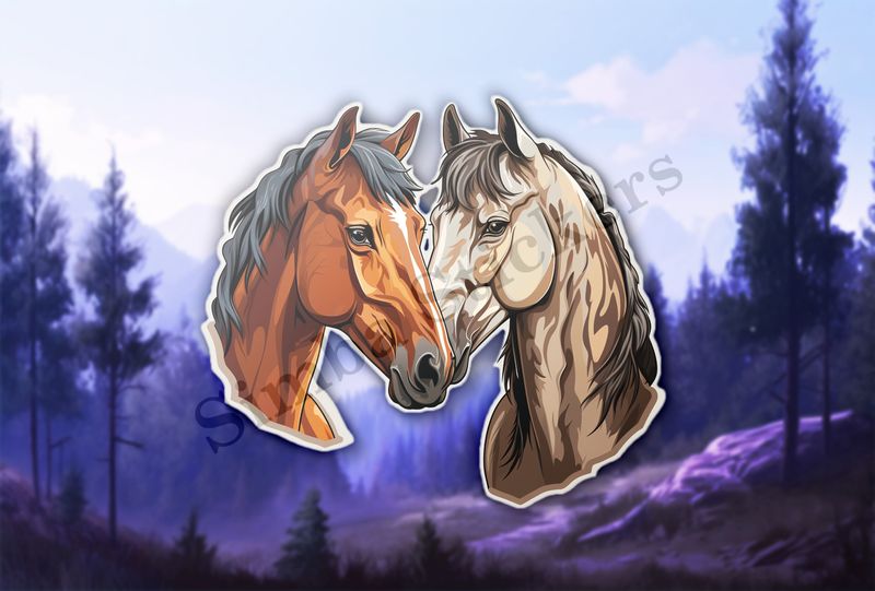 Horses nose-to-nose
