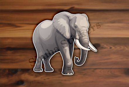 Elephant with partial side view