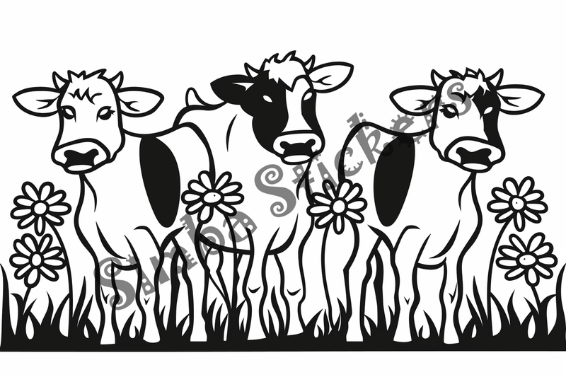 Colouring pages, bundle of cattle, 50 images