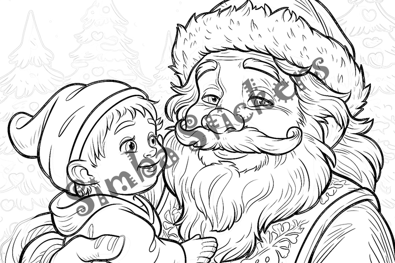 Colouring pages, bundle of people, grandfather with child, 10 images