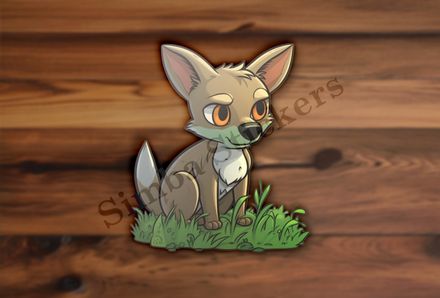 Jackal baby in the grass