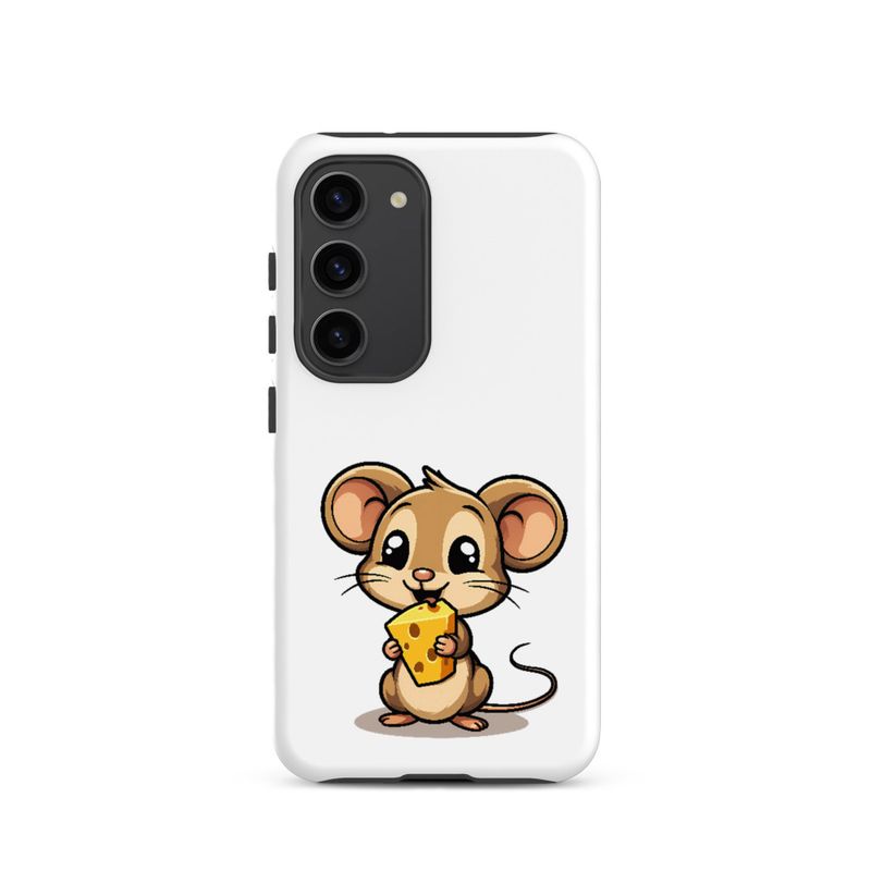 Tough Case for Samsung, Small Mouse happily licking large chunk of cheese, pqapy6
