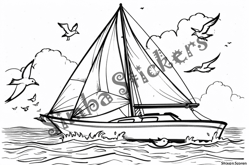 Colouring pages, bundle of seagulls 3, 25 images