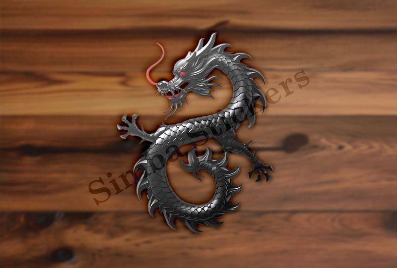 Black Chinese dragon