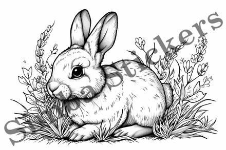 Colouring pages, Bundle of hares, 25 images