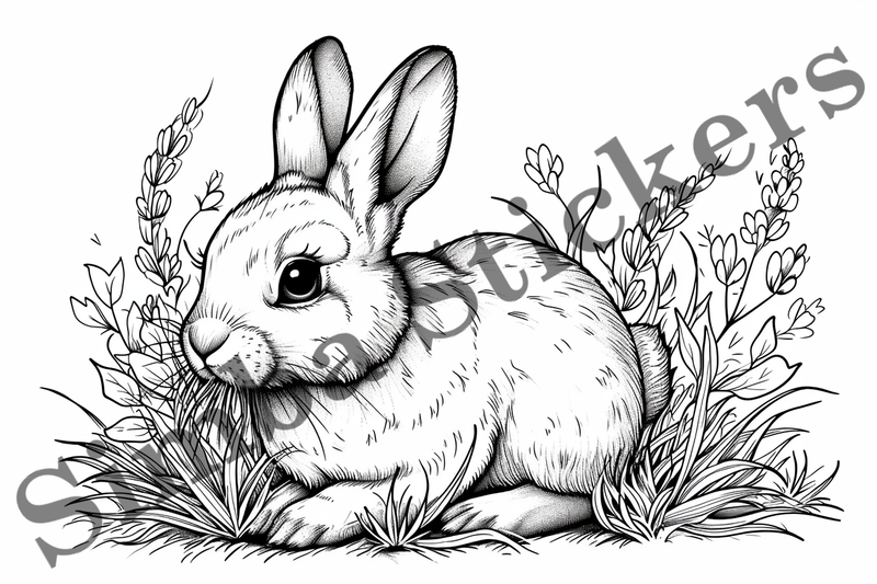 Colouring pages, Bundle of hares, 25 images