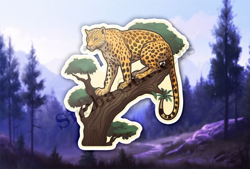Leopard  in a tree
