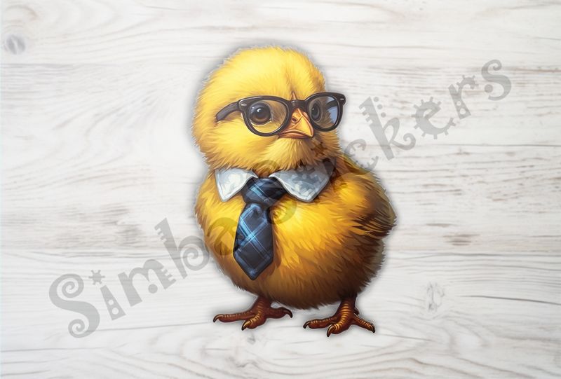 Chick in glasses and nectie looking serious