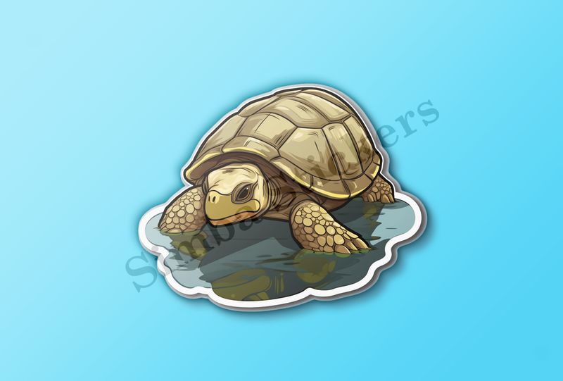 Tortoise in shallow water