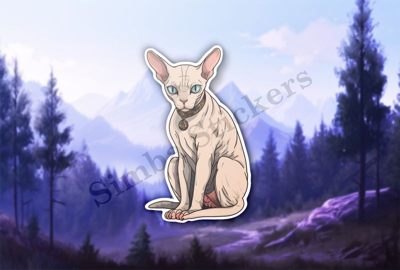 Sphynx cat sitting