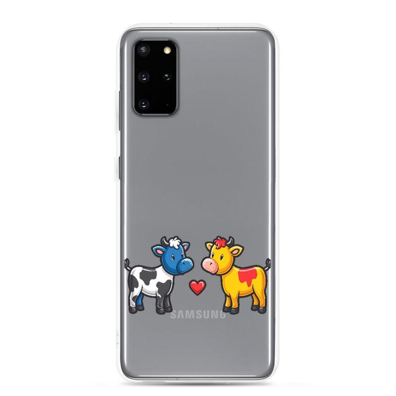 Clear Case for Samsung, Cattle, bull and cow in love, both colourful, zbyzzs