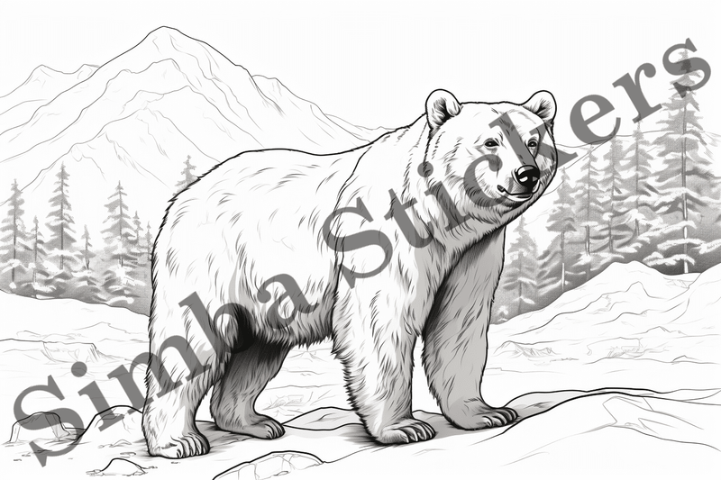 Colouring pages, Bundle of bears, 25 images