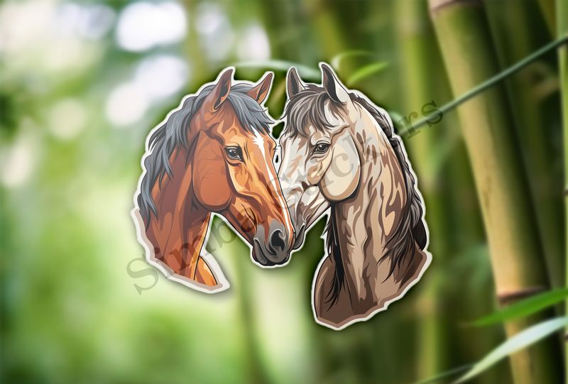 Horses nose-to-nose