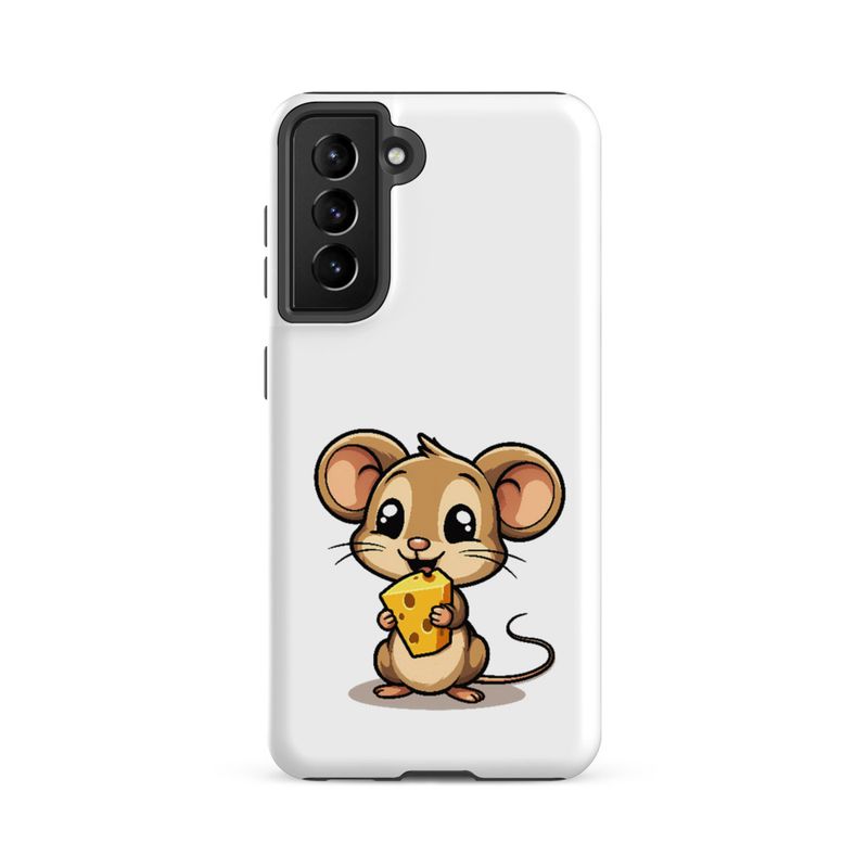 Tough Case for Samsung, Small Mouse happily licking large chunk of cheese, pqapy6