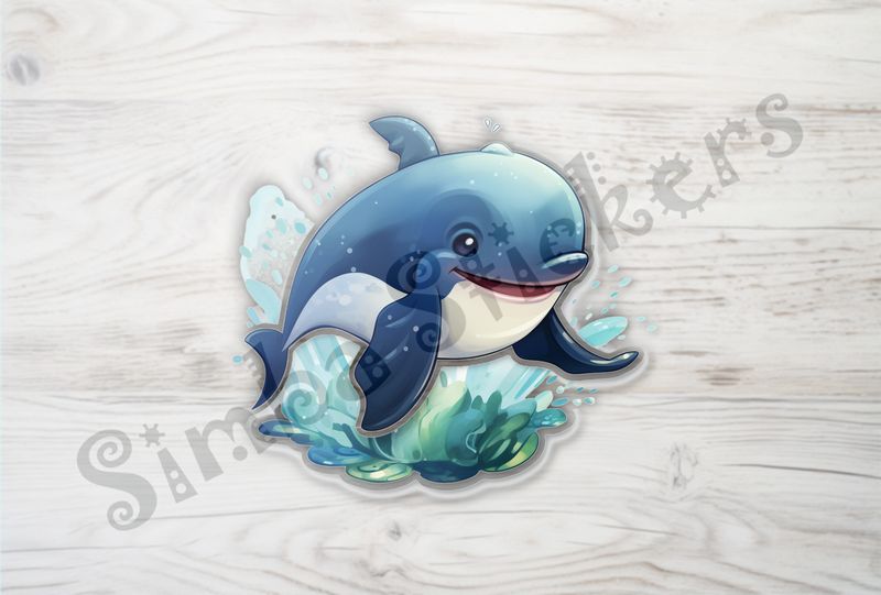 Happy whale loooking cute