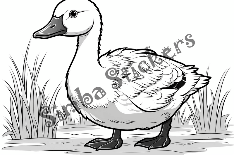 Colouring pages, bundle of geese, 25 images