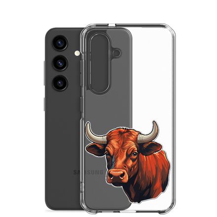 Clear Case for Samsung, Bull face, partial side view, bpor80