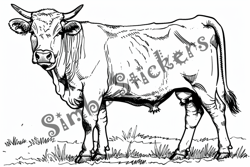 Colouring pages, bundle of cattle, 50 images