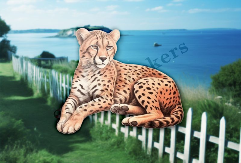 Cheetah resting , watercolour