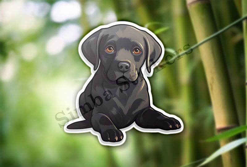 Black labrador puppy dog 