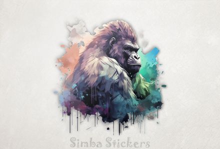 Gorilla looking angry, oicg6u