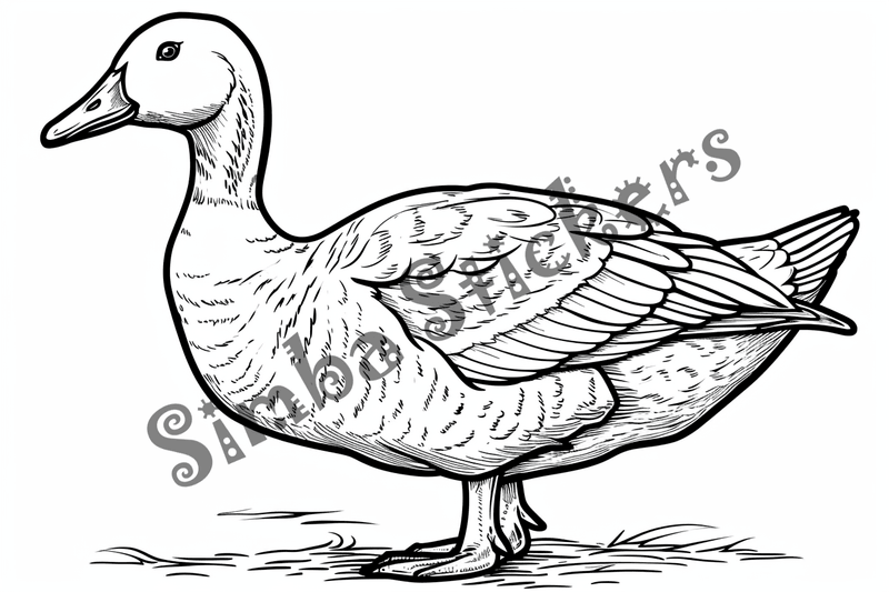 Colouring pages, bundle of geese, 25 images