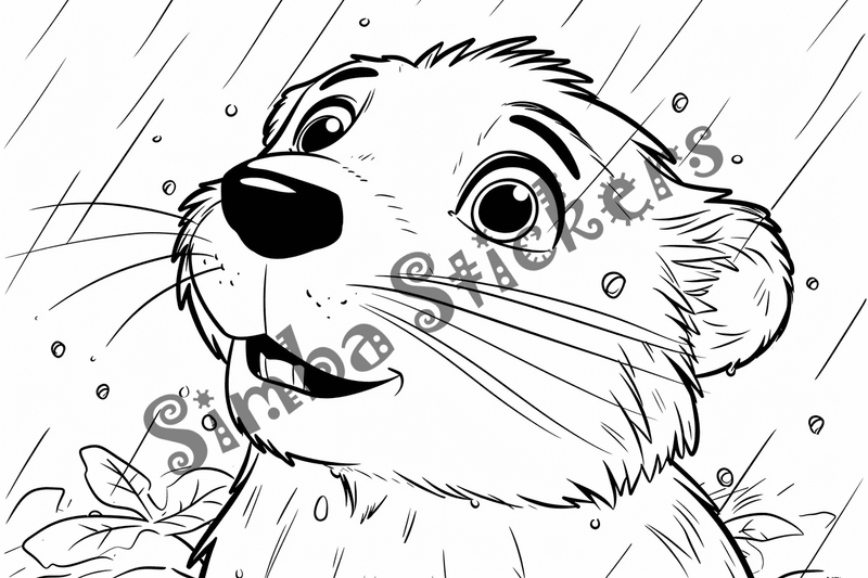 Colouring pages, bundle of groundhogs, 50 images