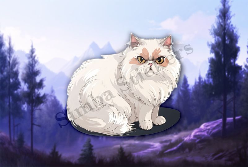 White Persian cat 