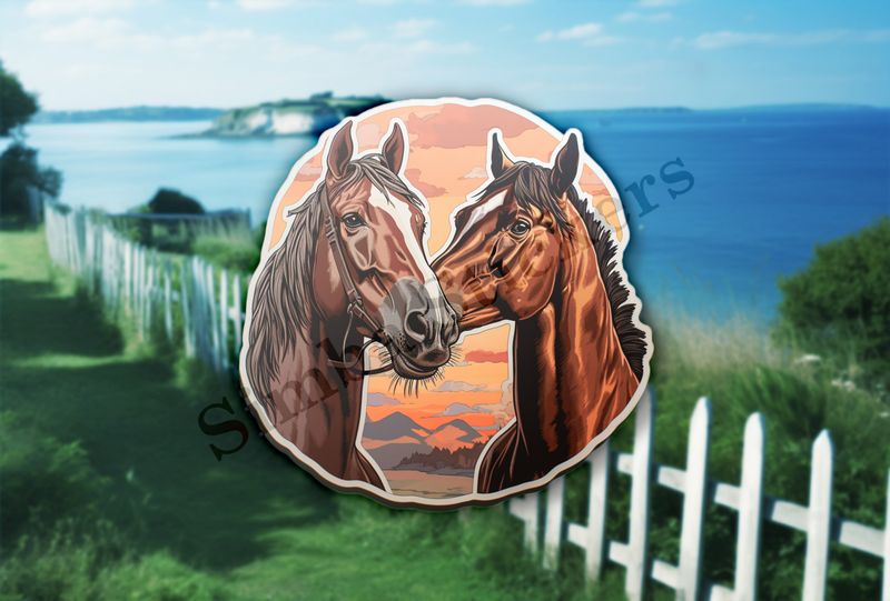 Horses nose-to-nose