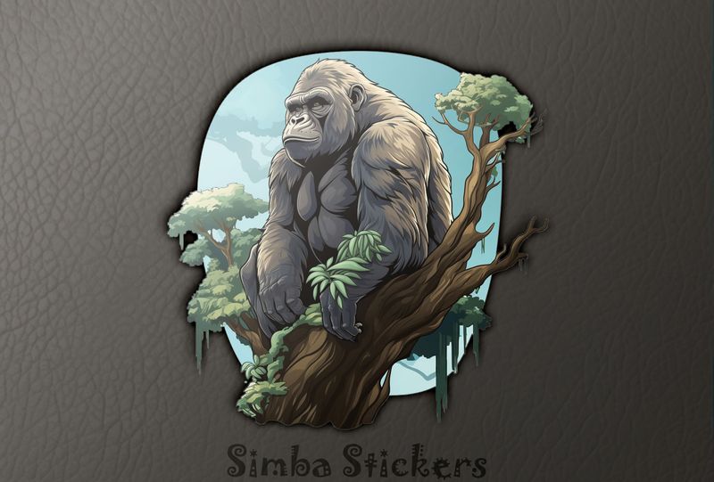 Gorilla in a tree, t6obu9