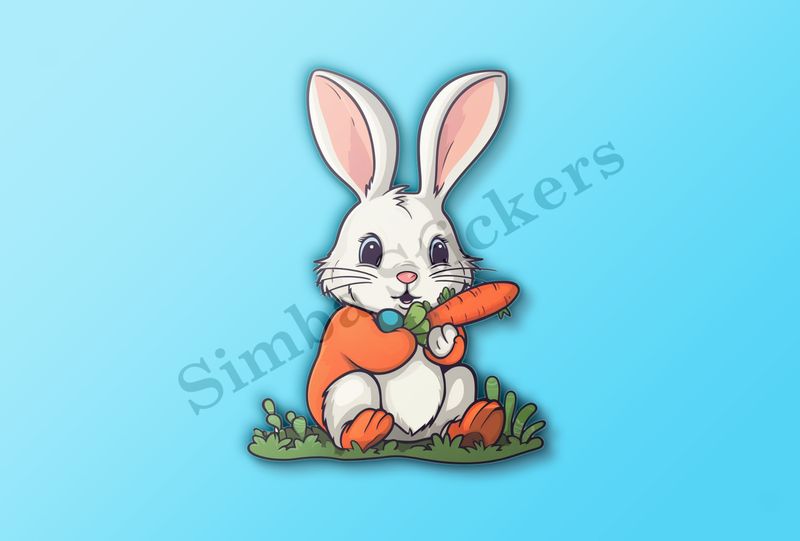 Rabbit holding a carrot