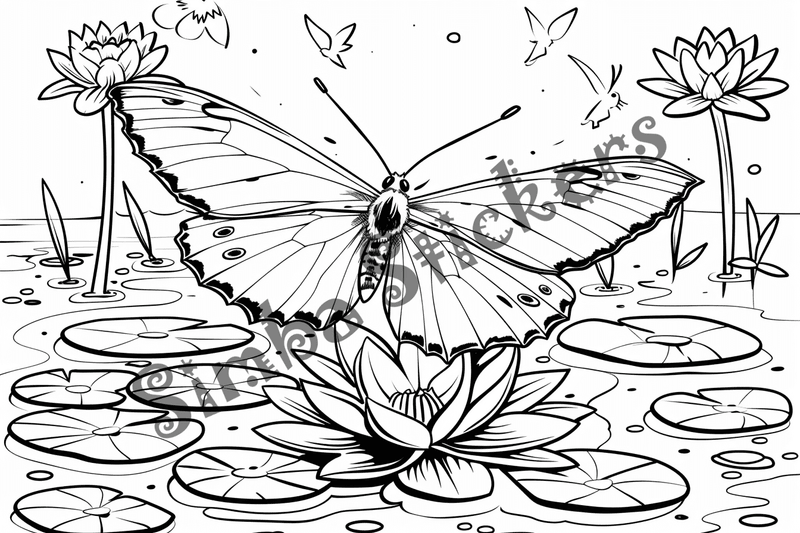 Colouring pages, bundle of butterflies, 50 images 2