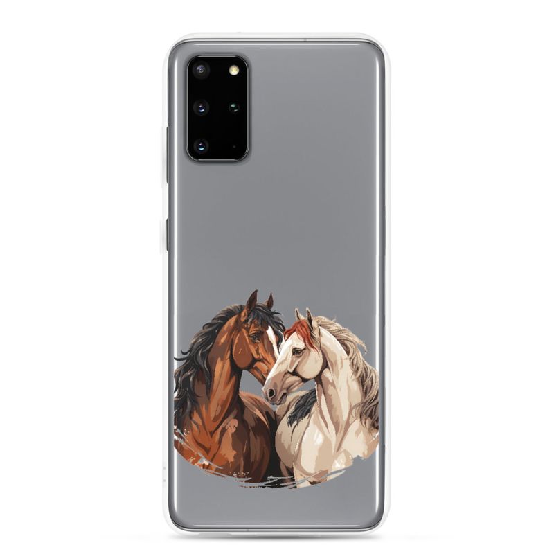 Clear Case for Samsung, Horses nose-to-nose, jbgjpy