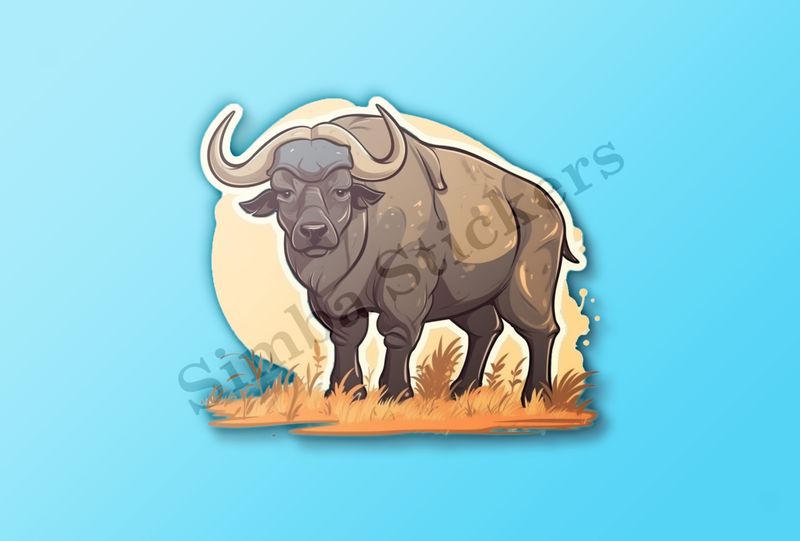 African buffalo in Savanna grass