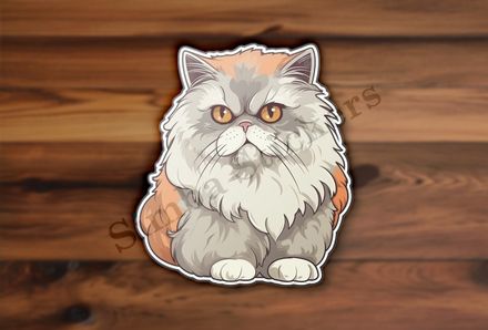 Persian cat, grey and brown
