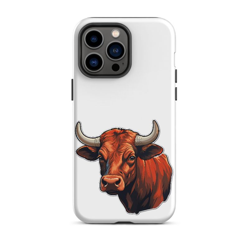 Tough Case for iPhone, Bull face, partial side view, bpor80