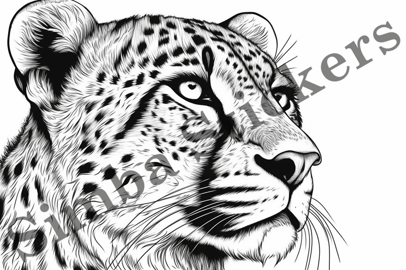 Colouring pages, Bundle of cheetahs, 25 images