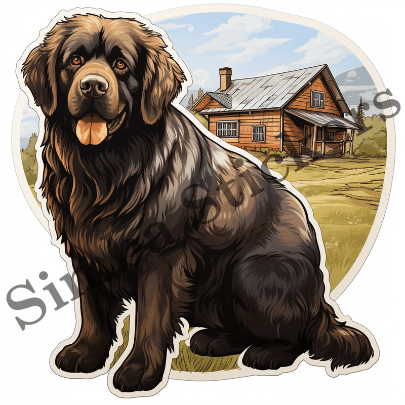Newfoundland dogs, image set, 10 images
