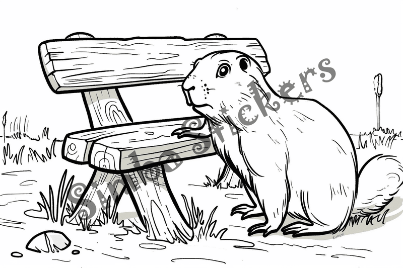 Colouring pages, bundle of groundhogs, 50 images 2