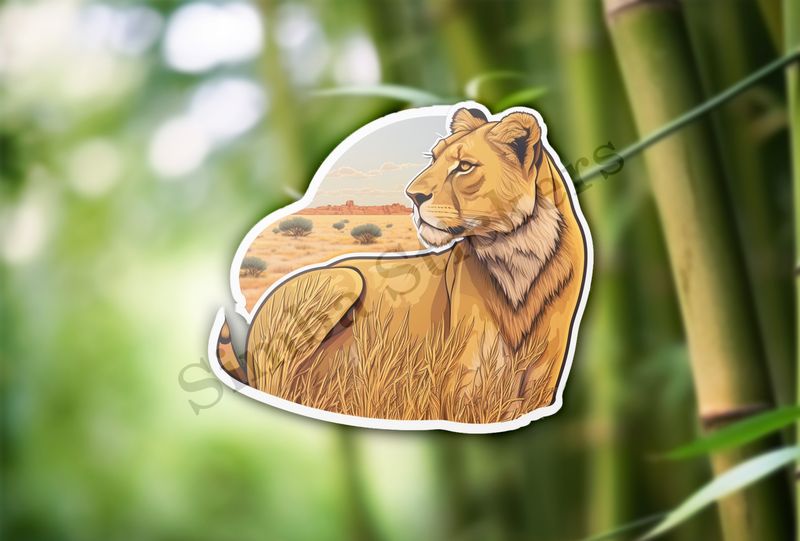 Lioness staking out in the Savanna