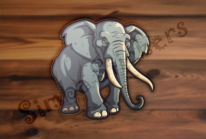 Elephant stomping around cutely