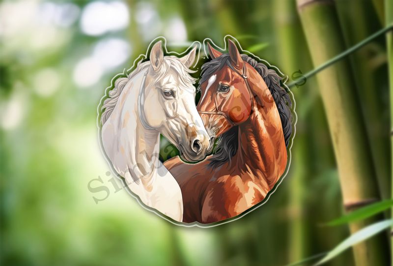 Horses nose-to-nose