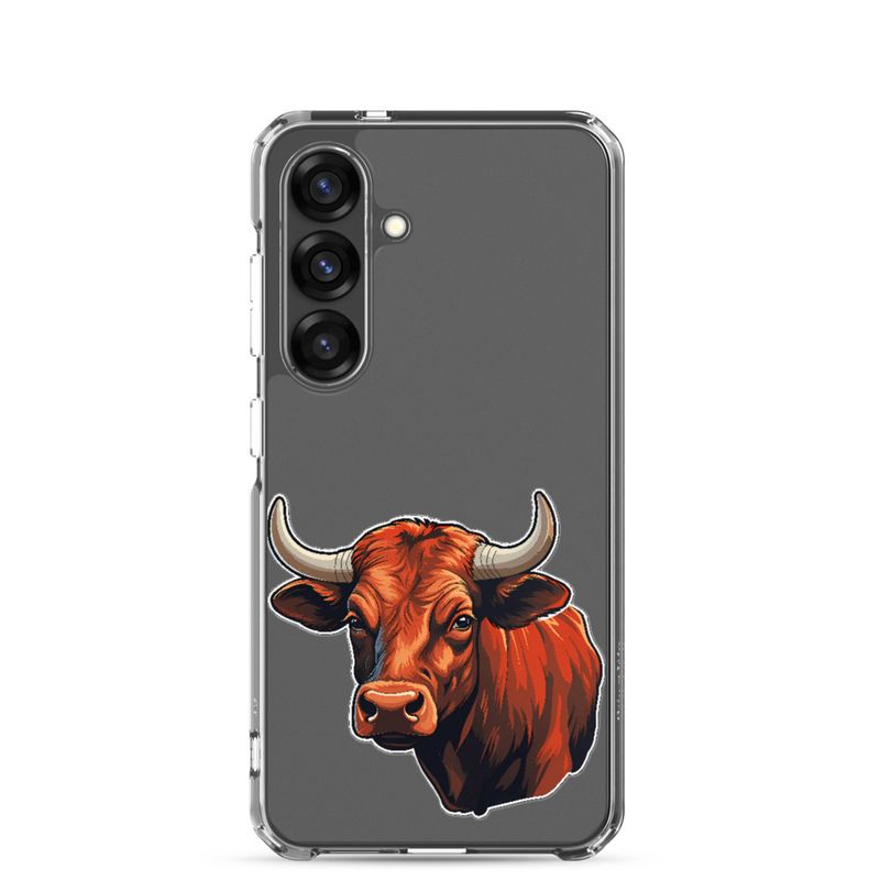 Clear Case for Samsung, Bull face, partial side view, bpor80